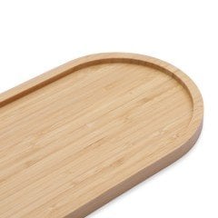 Vadi Oval Bambu Sunum Tabağı 30x16 cm – Doğal Ahşap Servis Tepsisi Modeli