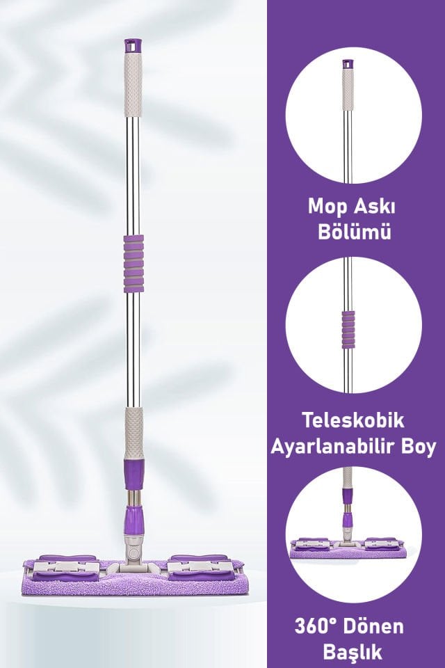 Sihirli Mop Yüzey ve Cam Temizleyici Mor
