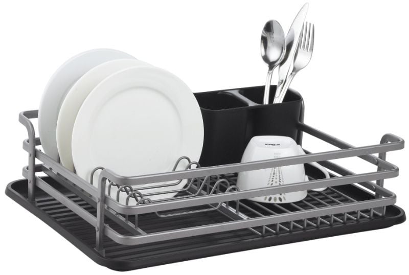 Paslanmaz Alüminyum Tek Katlı Füme Bulaşıklık Modern Tabaklık