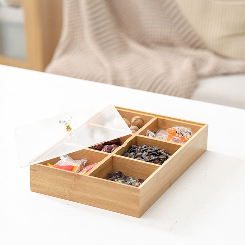 BAMBU BÖLMELI SUNUMLU KAPAKLI KRISTAL TOP