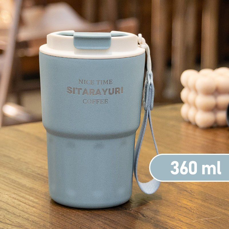 Sırdırmaz Kapaklı Paslanmaz Çelik Isı Yalıtımlı Termos Ofis Kupa 360 ml
