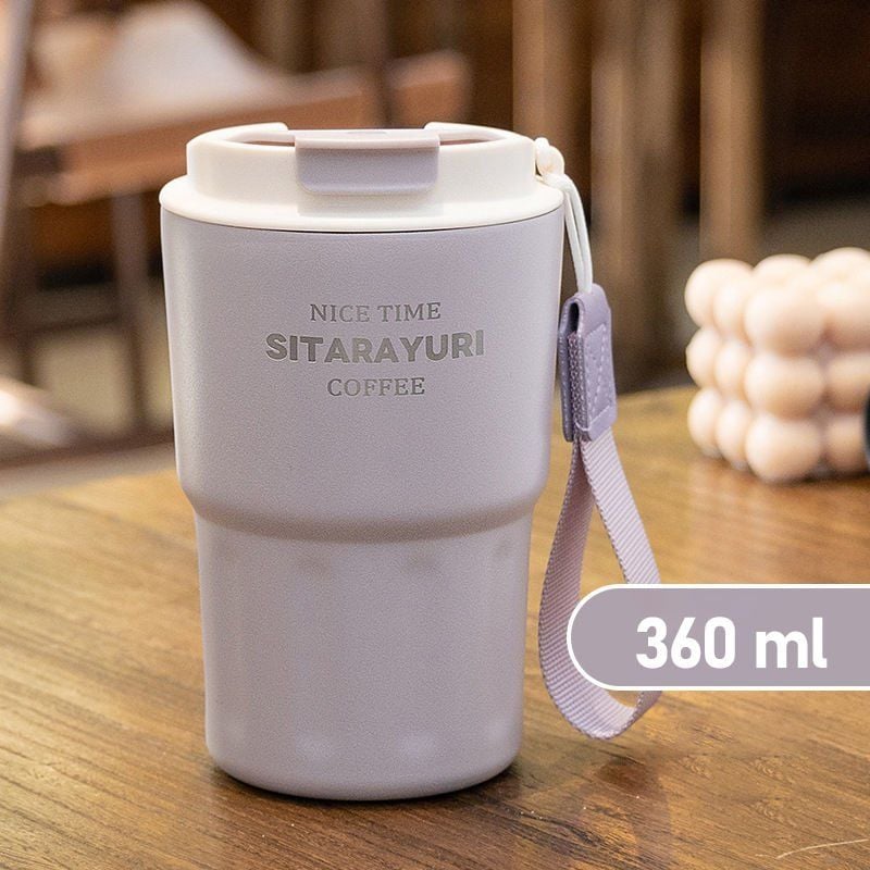 Sırdırmaz Kapaklı Paslanmaz Çelik Isı Yalıtımlı Termos Ofis Kupa 360 ml