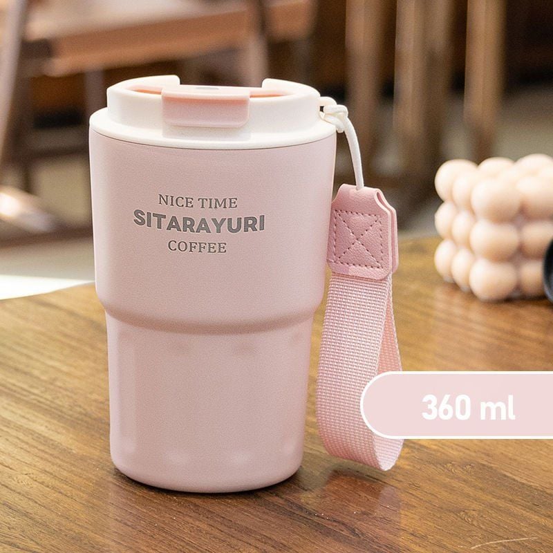 Sırdırmaz Kapaklı Paslanmaz Çelik Isı Yalıtımlı Termos Ofis Kupa 360 ml