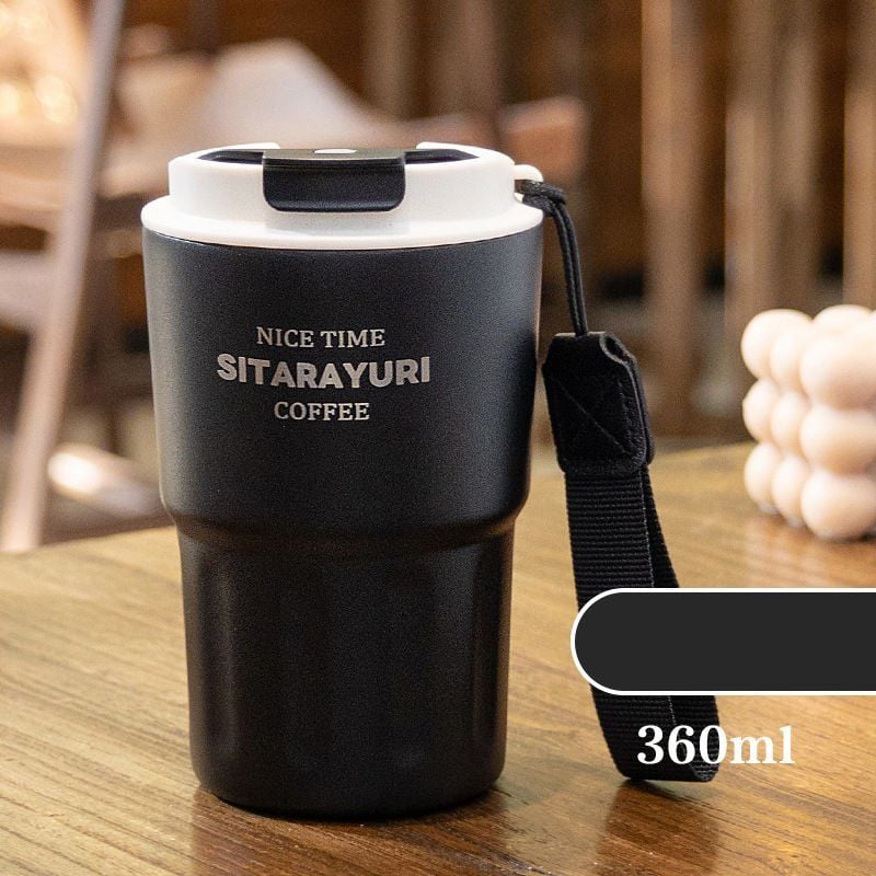 Sırdırmaz Kapaklı Paslanmaz Çelik Isı Yalıtımlı Termos Ofis Kupa 360 ml