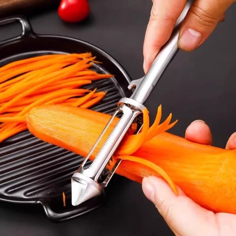 Paslanmaz Çelik Döner Başlıklı Sebze Meyve Soyucu – Ergonomik Soyacak