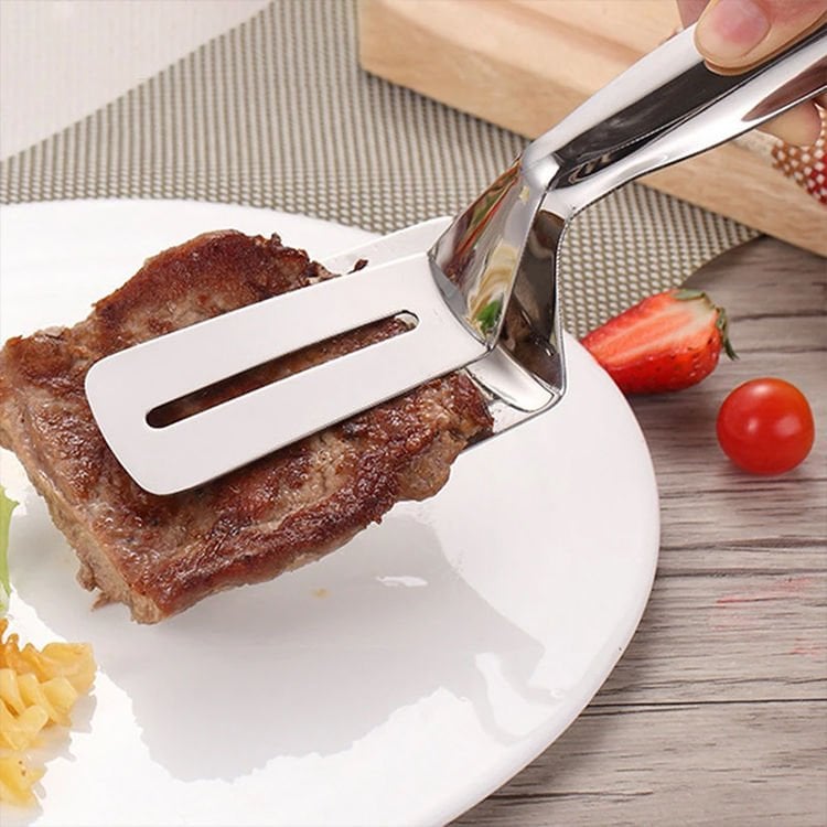 Paslanmaz Çelik Mangal Kızartma Et Barbekü Servis Maşası