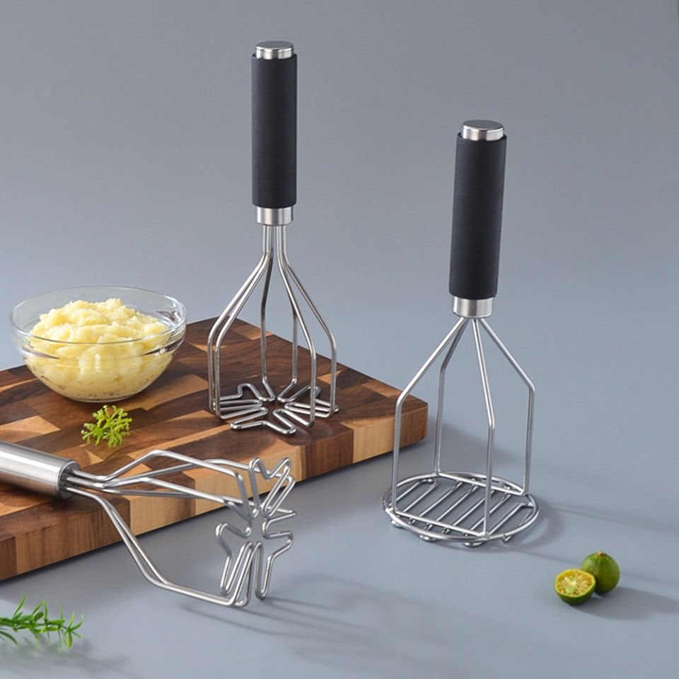 Paslanmaz Çelik Ergonomik Patates Ezici - Püre Yapıcı