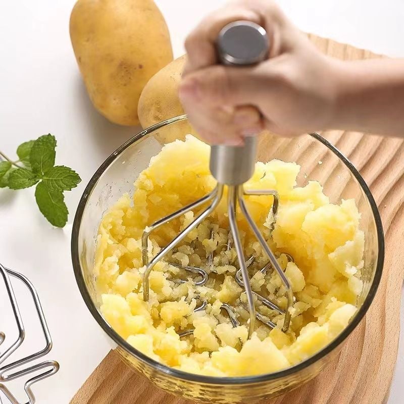 Paslanmaz Çelik Ergonomik Patates Ezici - Püre Yapıcı