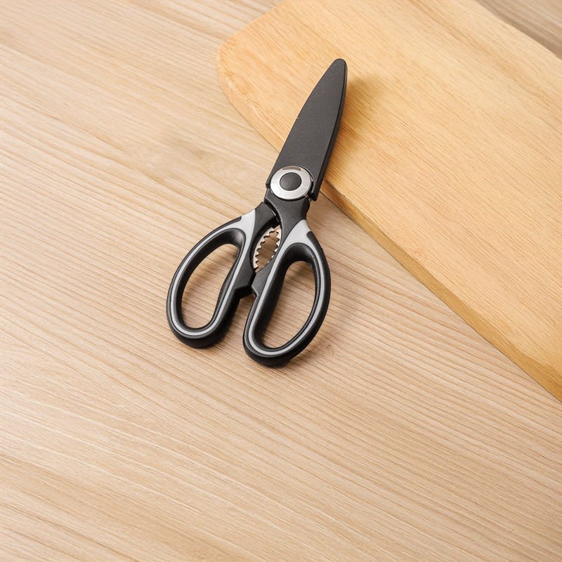 Çok Amaçlı Mutfak Makası – Siyah Paslanmaz Bıçaklı