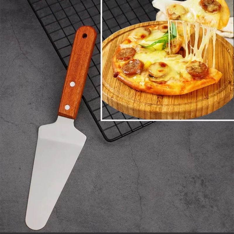 Ahşap Saplı Paslanmaz Çelik Spatula Pasta Tatlı Baklavacı Spatulası