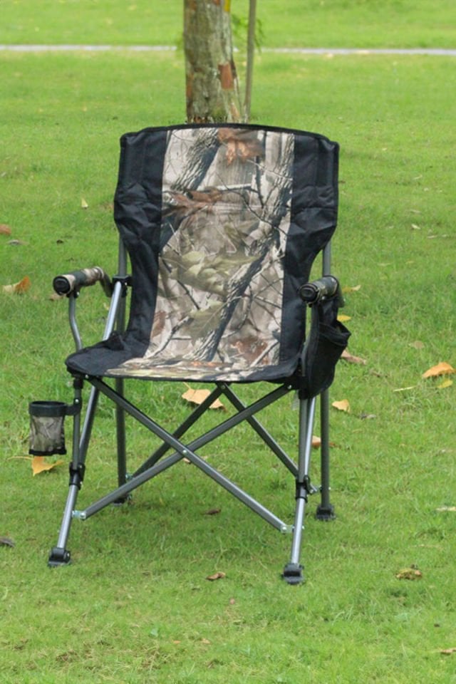 Outloft Katlanabilir Bardaklık ve Cepli Kamp Sandalyesi - Taşınabilir Outdoor Kamp Sandalyesi Kahverengi