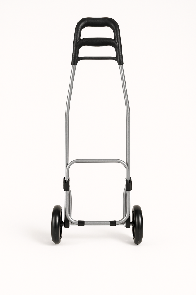 Katlanabilir Ses Yapmaz Tekerlekli Su Geçirmez Çantalı Alüminyum Gövdeli Pazar Arabası Kırmızı