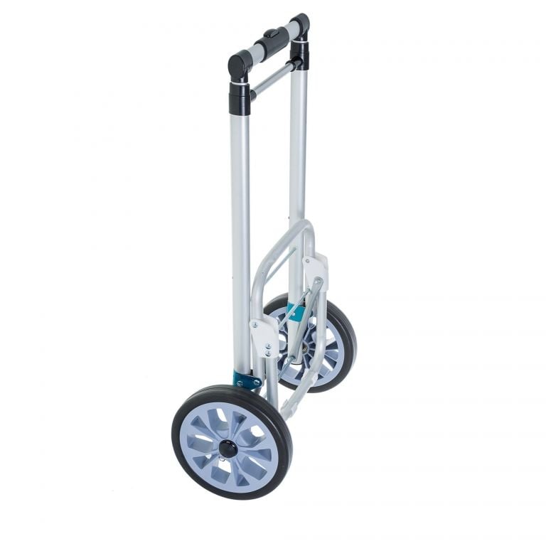 Teleskopik Saplı Su Geçirmez Çantalı Alüminyum Gövdeli Katlanabilir Pazar Arabası Lacivert