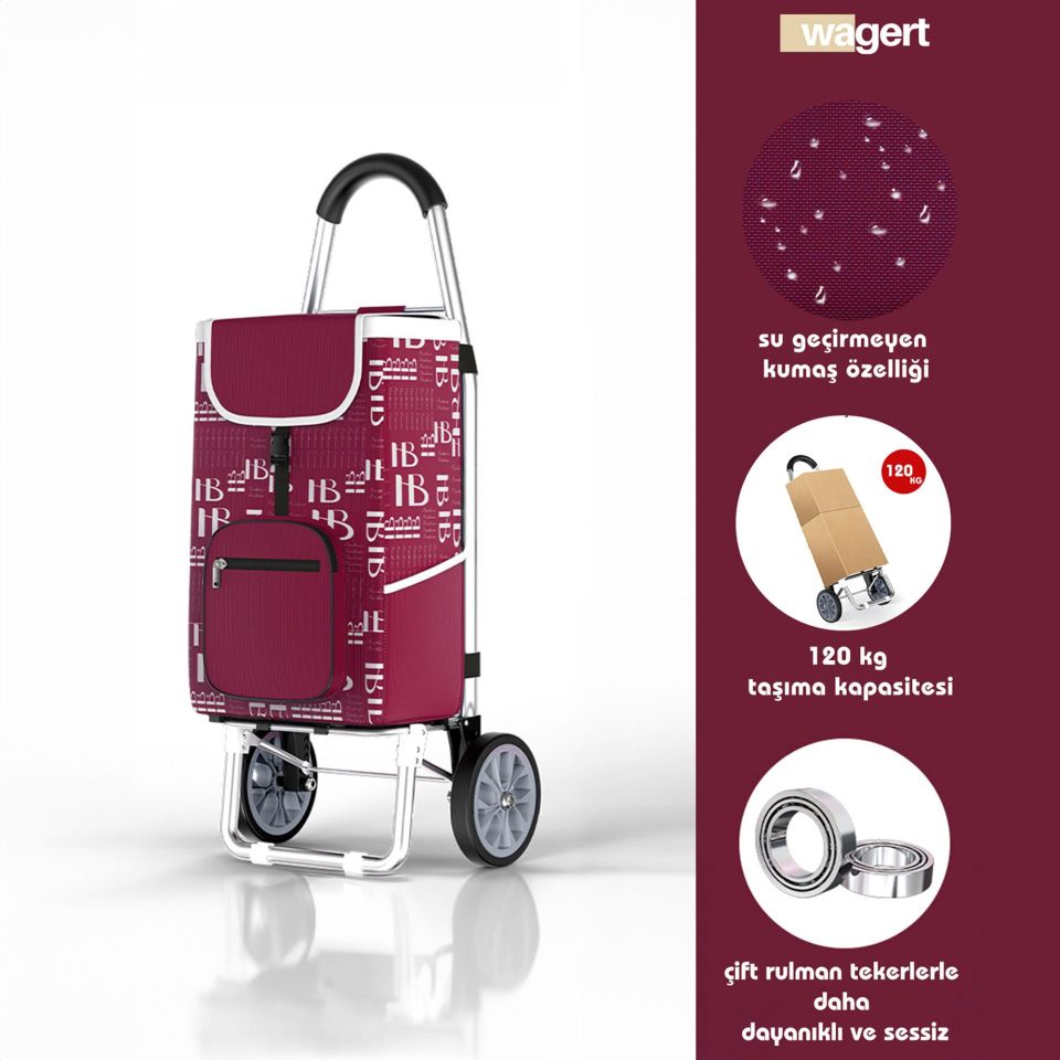 Su Geçirmez Sessiz Rulmanlı Alüminyum Tekerlekli Katlanabilir