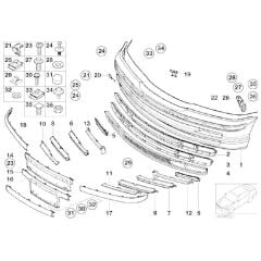 BMW E46 ÖN TAMPON SAĞ BAĞLANTI BRAKETİ OEM NO 51118195296