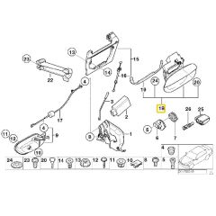 BMW E39 ARKA SOL DIŞ KAPI KOLU 51228245465