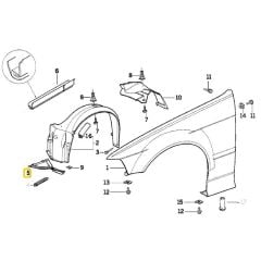 BMW E36 ÖN SAĞ DAVLUMBAZ KÜREK BAKALİTİ OEM NO 51711977118