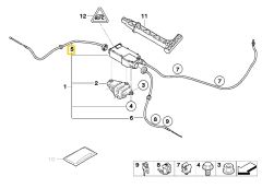 BMW E70 E70LCI VE E71 EL FREN TELİ ARKA SOL 34436772103