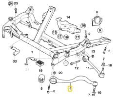 BMW E39 VE Z8 FROW SAĞ ÜST SALINCAK KOLU 31121141718