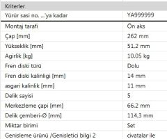 LAND ROVER FREELANDER I 1998 - 2006 ÖN FREN DİSK TAKIMI ANR4983