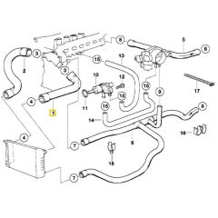 BMW E36 M50 VE M52 MOTOR RADYATÖR ÜST HORTUMU 11531720720