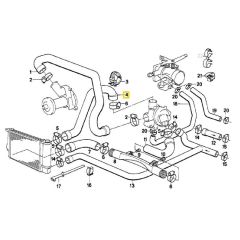 BMW E34 M20 MOTOR RADYATÖR ÜST HORTUMU 11531722215