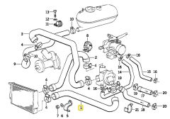 BMW E21 E28 E30 M20 MOTOR RADYATÖR ALT HORTUMU 11531278925