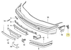 BMW E38 09.1994 - 09.1998 ÖN TAMPON SAĞ BRAKETİ 51118193158