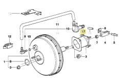 BMW E30 E32 E34 VE Z1 TEKLİ FREN VAKUM VALFİ 34331158106