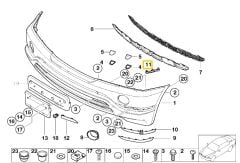 E53 X5 ÖN TAMPON DESTEK AYAĞI OEM NO 51118402313