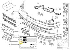 BMW E39 - 09.2000 ÖN TAMPON IZGARASI SAĞ ÜÇ DELİK 51118235642