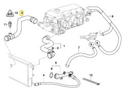 BMW E46 M43 MOTOR RAPRO RADYATÖR ALT HORTUMU 11531436409