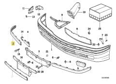 BMW E36 TAMPON ÖN SOL ÇITA PÜTÜRSÜZ 51111960711