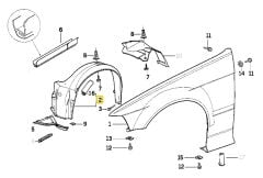 BMW E36 COUPE VE CABRIO ÖN SOL TEKERLEK DAVLUMBAZI 51711977047