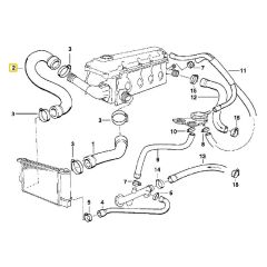 BMW E36 VE Z3  M43 MOTOR RADYATÖR ALT HORTUMU 11531247203