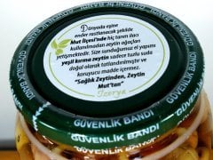 Doğal Kırma Yeşil Zeytin Cam Kavanoz 600G