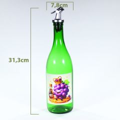 Yağdanlık Sosluk Sirkelik Sirke Animasyon Çimen Yeşili 750 ml Akıtıcılı