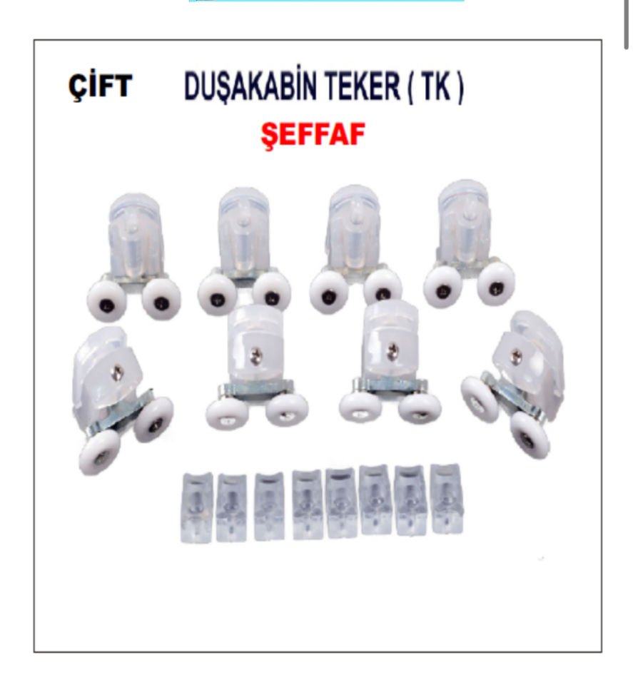 DUŞ TEKER ÇİFT TEKER ŞEFFAF TAKIM