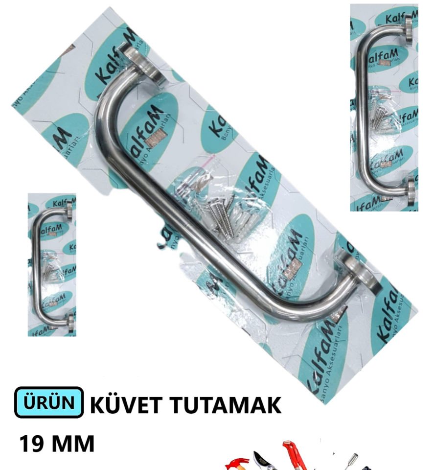KÜVET TUTAMAK 19 MM 20 CM PASLANMAZ KROM