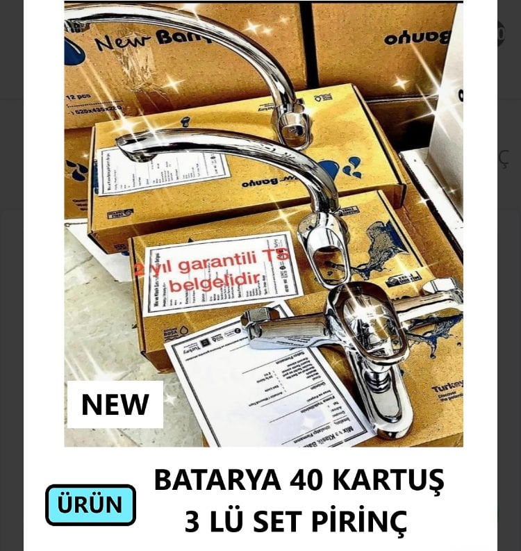 MUSLUK BATARYA 3 LÜ SET NEW 40 KARTUŞ PİRİNÇ