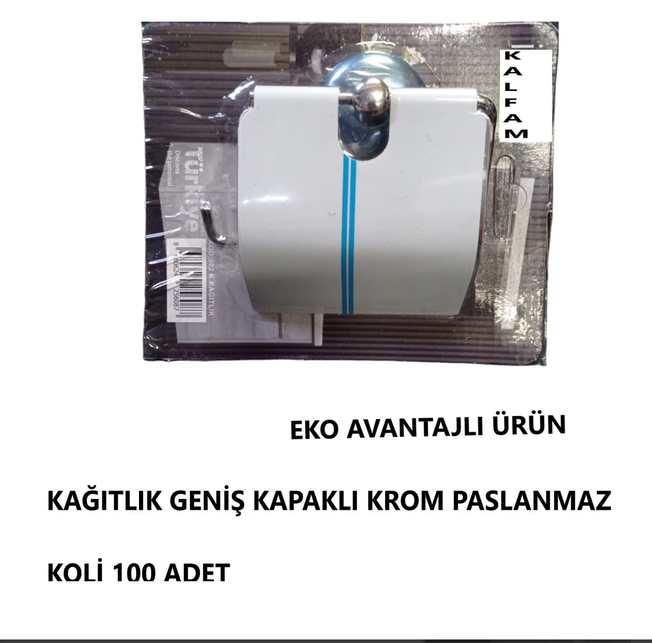KAĞITLIK GENİŞ KAPAKLI KROM EKO