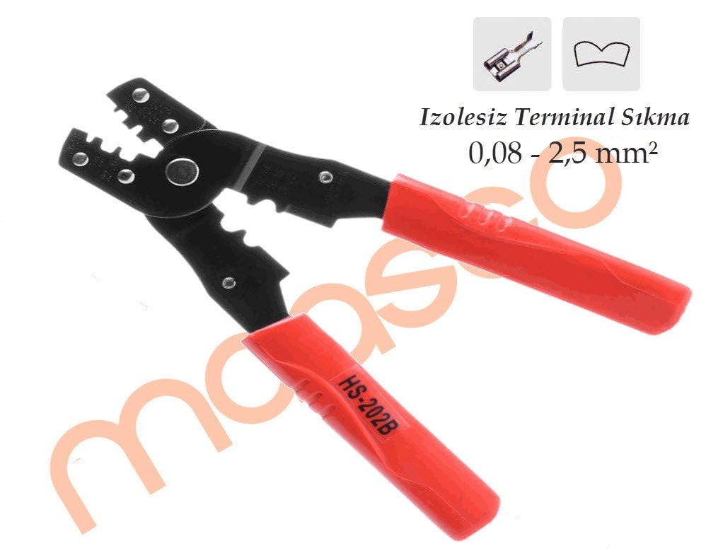 YYT-20 İzolesiz terminal Sıkma pensesi 0.08-2.5 mm