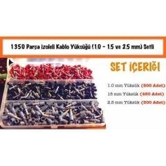 1350 adet Kablo Yüksük 1,0-1,5-2,5 mm setli