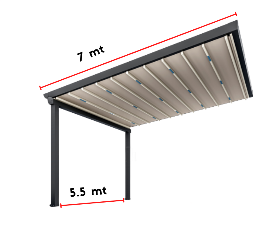 5.5*7 LİMA SERİ PERGOLA TENTE