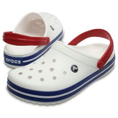 CROCS CROCBAND WHITE BLUE JEAN