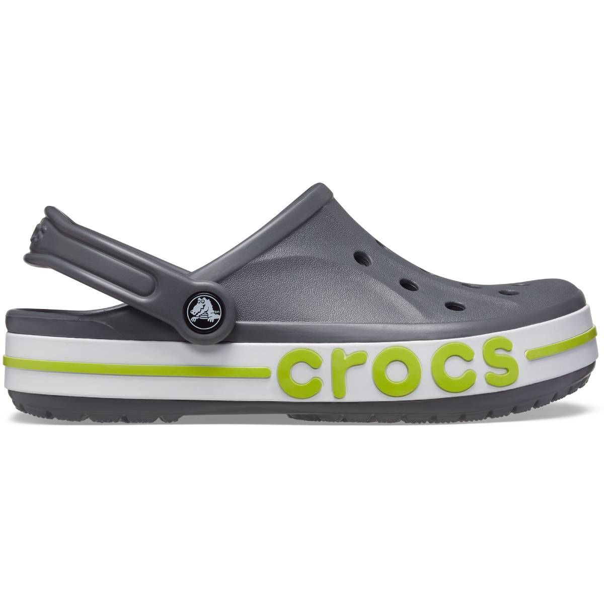 CROCS BAYABAND CLOG Slate Grey-Lime Punch