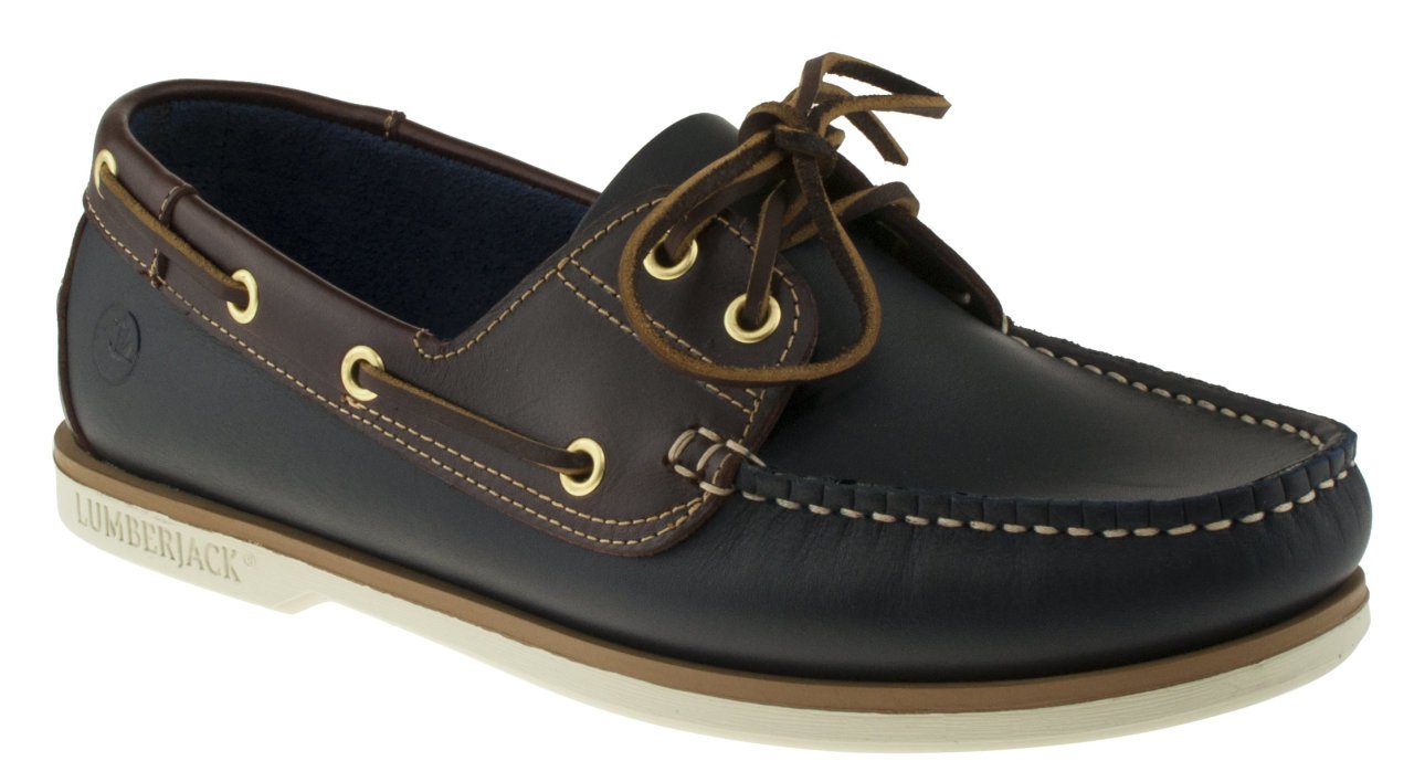 Lumberjack Navigator Navy - Dark Brown - White