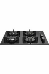TECNA ANKASTRE OCAK SİYAH CAM 60 CM 4 GÖZLÜ