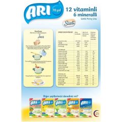 Arı 12 Vitaminli 6 Mineralli 7 Tahıllı Sütlü Pirinç Unu Gece 250gr