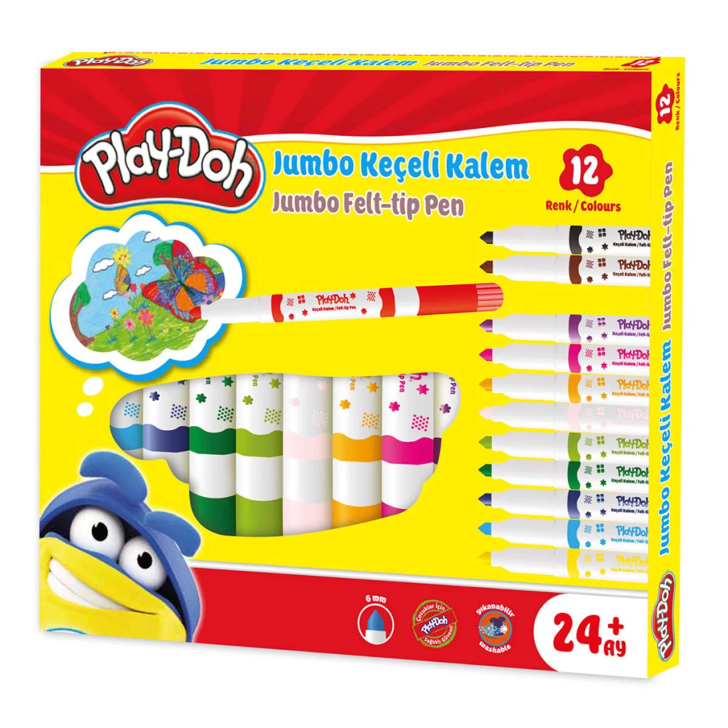 Nessiworld Play-Doh Jumbo Keçeli Kalem 6 mm 12'li